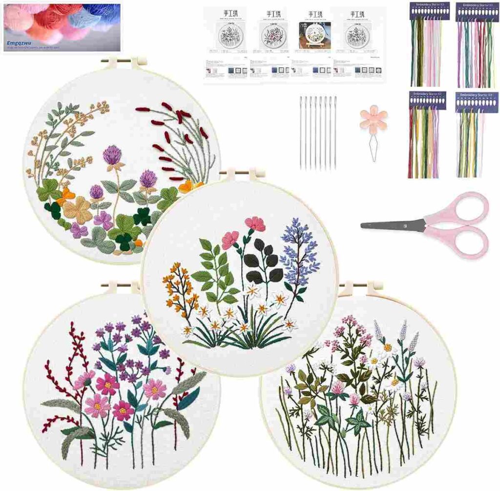 4 Sets Embroidery Kit