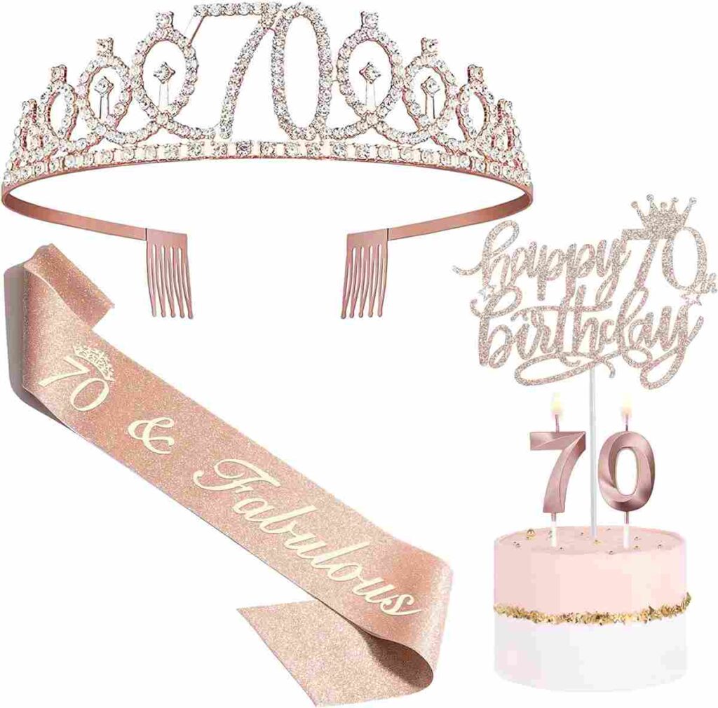 70th Birthday Crown With Decorations