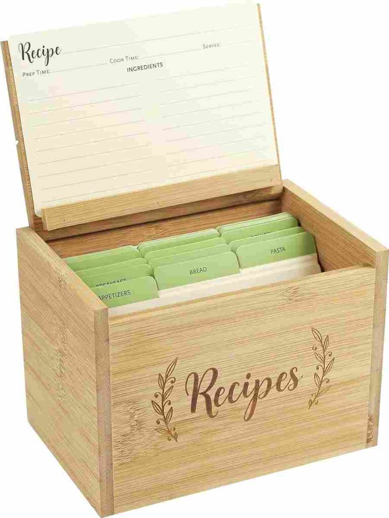 Bamboo Recipe Box