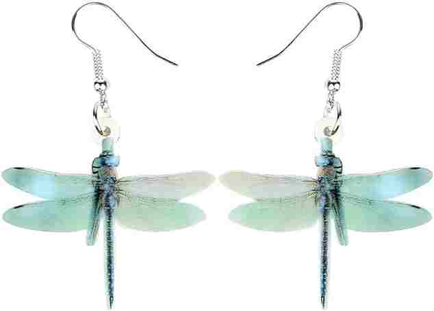 Bonsny Drop Dangle Dragonfly Earrings