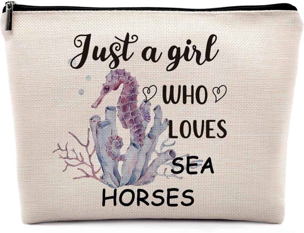 Seahorse Beach Makeup Bag