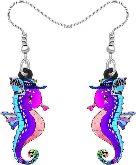 Seahorse Dangle Drop Earrings